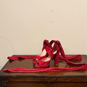 Elegant Red Women's Heels